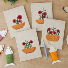 Cargar imagen en el visor de la galería, Punch Needle Kit (4 piezas) con marcos - Cesta Floral