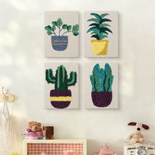 Cargar imagen en el visor de la galería, Punch Needle Kit (4 piezas) con marcos - Colección de Plantas del Desierto
