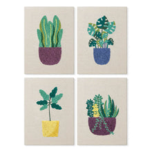 Cargar imagen en el visor de la galería, Punch Needle Kit (4 piezas) con marcos - Ambiente de Plantas Soleadas Figured'Art