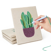 Cargar imagen en el visor de la galería, Punch Needle Kit (4 piezas) con marcos - Ambiente de Plantas Soleadas