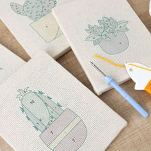 Cargar imagen en el visor de la galería, Punch Needle Kit (4 piezas) con marcos - Macetas Modernas