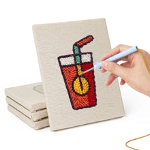 Cargar imagen en el visor de la galería, Punch Needle Kit (4 piezas) con marcos - Diversión de Comida Rápida