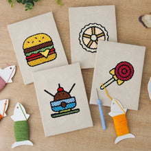 Cargar imagen en el visor de la galería, Punch Needle Kit (4 piezas) con marcos - Dulces y Street Food