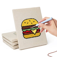 Cargar imagen en el visor de la galería, Punch Needle Kit (4 piezas) con marcos - Dulces y Street Food