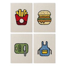 Cargar imagen en el visor de la galería, Punch Needle Kit (4 piezas) con marcos - Set Cocina y Snacks Figured'Art