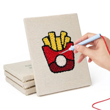 Cargar imagen en el visor de la galería, Punch Needle Kit (4 piezas) con marcos - Set Cocina y Snacks