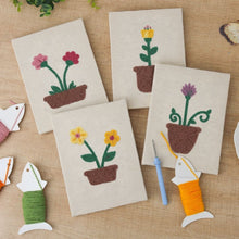 Cargar imagen en el visor de la galería, Punch Needle Kit (4 piezas) con marcos - Set de Flores en Flor