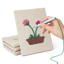 Cargar imagen en el visor de la galería, Punch Needle Kit (4 piezas) con marcos - Set de Flores en Flor