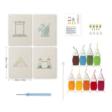 Cargar imagen en el visor de la galería, Punch Needle Kit (4 piezas) con marcos - Set de Monumentos del Mundo