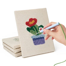 Cargar imagen en el visor de la galería, Punch Needle Kit (4 piezas) con marcos - Ambiente Jardín en Casa