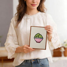 Cargar imagen en el visor de la galería, Punch Needle Kit (4 piezas) con marcos - Mini iconos de comida