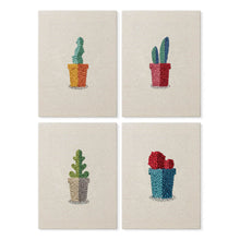 Cargar imagen en el visor de la galería, Punch Needle Kit (4 piezas) con marcos - Macetas de Suculentas 1 Figured'Art