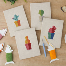 Cargar imagen en el visor de la galería, Punch Needle Kit (4 piezas) con marcos - Mini Jardín Interior 1