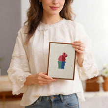 Cargar imagen en el visor de la galería, Punch Needle Kit (4 piezas) con marcos - Mini Jardín Interior 1
