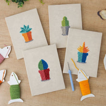 Cargar imagen en el visor de la galería, Punch Needle Kit (4 piezas) con marcos - Mini Jardín Interior 2