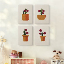 Cargar imagen en el visor de la galería, Punch Needle Kit (4 piezas) con marcos - Mini Macetas en Flor 2