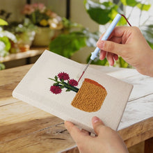 Cargar imagen en el visor de la galería, Punch Needle Kit (4 piezas) con marcos - Mini Macetas en Flor 2