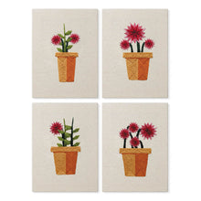 Cargar imagen en el visor de la galería, Punch Needle Kit (4 piezas) con marcos - Mini Macetas en Flor 3 Figured'Art