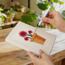Cargar imagen en el visor de la galería, Punch Needle Kit (4 piezas) con marcos - Mini Macetas en Flor 3