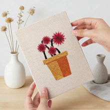 Cargar imagen en el visor de la galería, Punch Needle Kit (4 piezas) con marcos - Mini Macetas en Flor 3