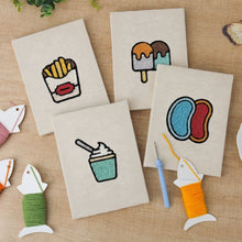 Cargar imagen en el visor de la galería, Punch Needle Kit (4 piezas) con marcos - Snacks Kawaii