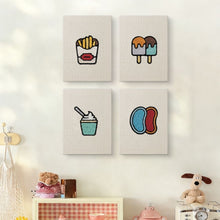 Cargar imagen en el visor de la galería, Punch Needle Kit (4 piezas) con marcos - Snacks Kawaii