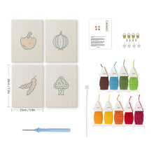 Cargar imagen en el visor de la galería, Punch Needle Kit (4 piezas) con marcos - Delicias de Verduras