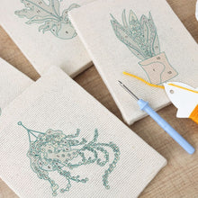 Cargar imagen en el visor de la galería, Punch Needle Kit (4 piezas) con marcos - Refugio de Plantas de Interior