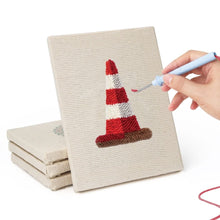 Cargar imagen en el visor de la galería, Punch Needle Kit (4 piezas) con marcos - Día de Carrera