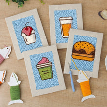 Cargar imagen en el visor de la galería, Punch Needle Kit (4 piezas) con marcos - Favoritos Foodie
