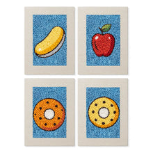 Cargar imagen en el visor de la galería, Punch Needle Kit (4 piezas) con marcos - Frutas y Dulces Figured'Art