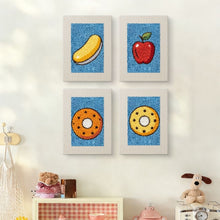 Cargar imagen en el visor de la galería, Punch Needle Kit (4 piezas) con marcos - Frutas y Dulces