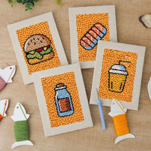 Cargar imagen en el visor de la galería, Punch Needle Kit (4 piezas) con marcos - Comida Sabrosa
