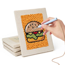 Cargar imagen en el visor de la galería, Punch Needle Kit (4 piezas) con marcos - Comida Sabrosa