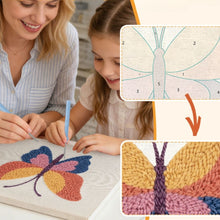 Cargar imagen en el visor de la galería, Punch Needle Kit con marco - Mariposa Naranja