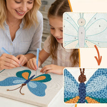 Cargar imagen en el visor de la galería, Punch Needle Kit con marco - Mariposa Azul
