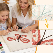 Cargar imagen en el visor de la galería, Punch Needle Kit con marco - Mariposa Roja