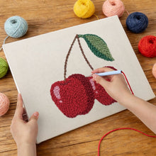 Cargar imagen en el visor de la galería, Punch Needle Kit con marco - Cerezas