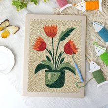 Cargar imagen en el visor de la galería, Punch Needle Kit con marco - Tulipanes en Flor