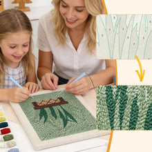 Cargar imagen en el visor de la galería, Punch Needle Kit con marco - Sansevieria