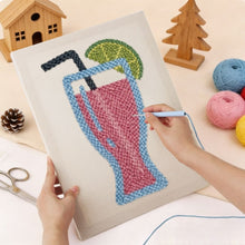 Cargar imagen en el visor de la galería, Punch Needle Kit con marco - Limonada Rosa