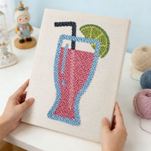 Cargar imagen en el visor de la galería, Punch Needle Kit con marco - Limonada Rosa