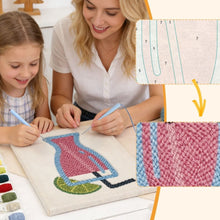 Cargar imagen en el visor de la galería, Punch Needle Kit con marco - Limonada Rosa