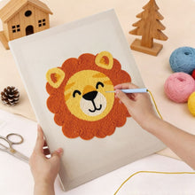 Cargar imagen en el visor de la galería, Punch Needle Kit con marco - Pequeño León