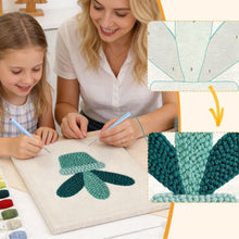 Cargar imagen en el visor de la galería, Punch Needle Kit con marco - Suculenta Sonriente