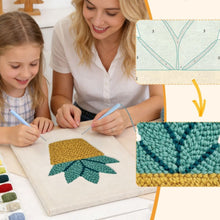 Cargar imagen en el visor de la galería, Punch Needle Kit con marco - Suculenta Soleada