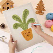 Cargar imagen en el visor de la galería, Punch Needle Kit con marco - Delicia de Hojas