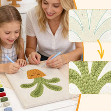 Cargar imagen en el visor de la galería, Punch Needle Kit con marco - Delicia de Hojas