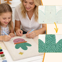 Cargar imagen en el visor de la galería, Punch Needle Kit con marco - Cactus Sonriente