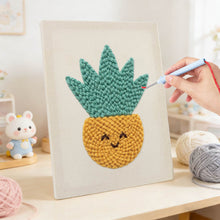 Cargar imagen en el visor de la galería, Punch Needle Kit con marco - Piña Soleada